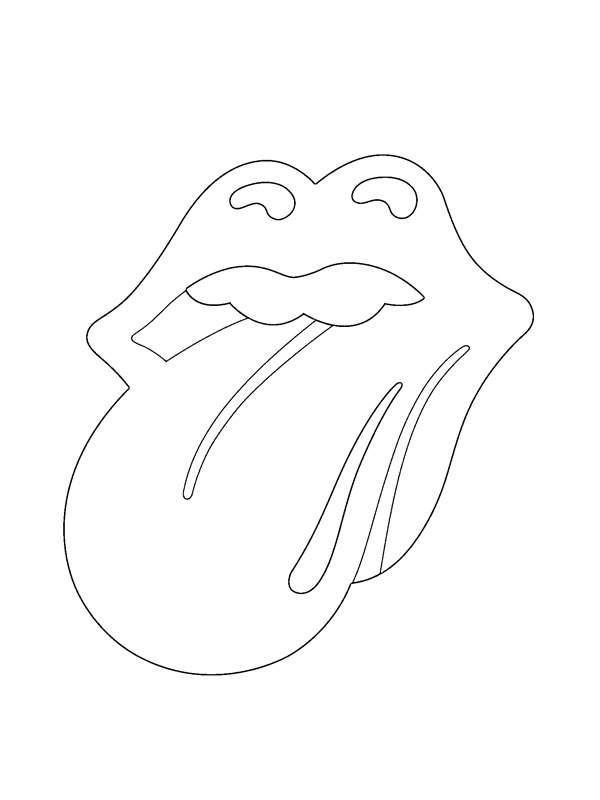 Dibujo de Logotipo de los Rolling Stones para Colorear