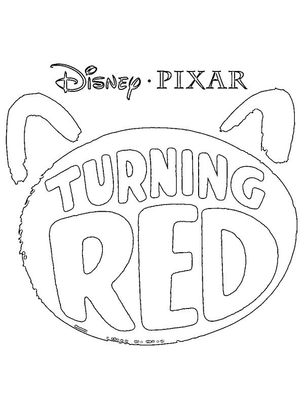 Dibujo de Logotipo de Turning Red para Colorear