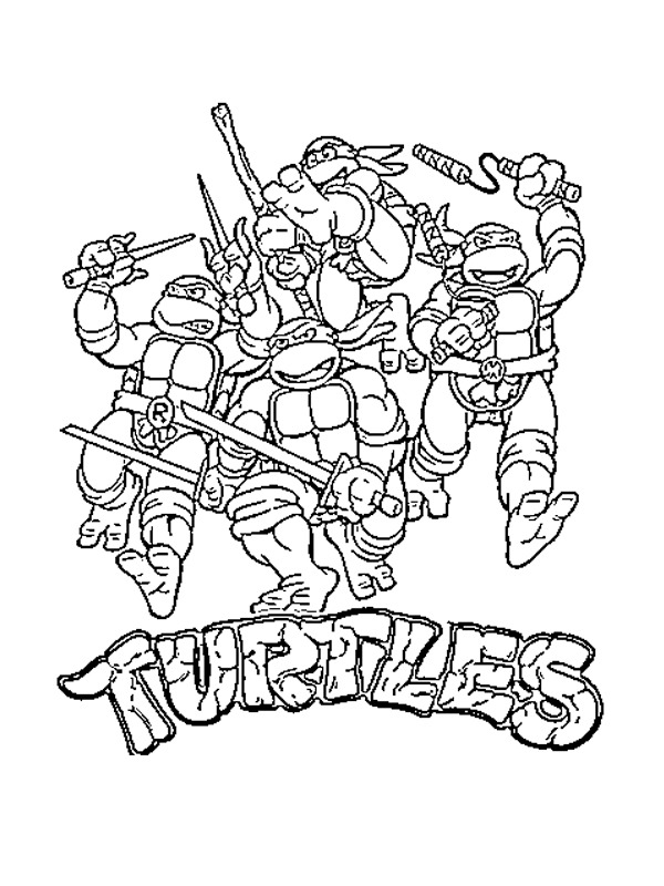 Dibujo de las Tortugas para Colorear