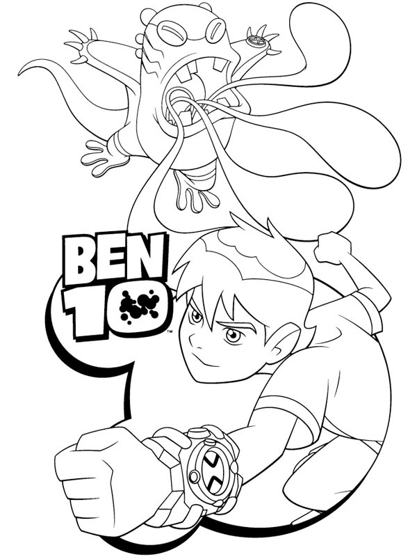 Dibujo de Upchuck y Ben Tennyson para Colorear