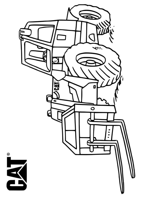 Dibujo de Cargadora telescópica para Colorear