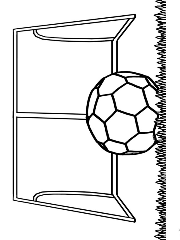 Dibujo de gol de fútbol para Colorear