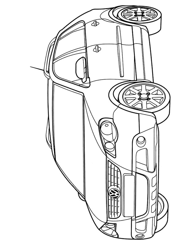 Dibujo de Volkswagen CrossPolo para Colorear