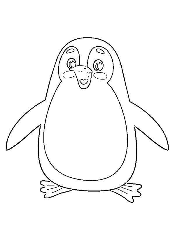 Dibujo de Pingüino alegre para Colorear