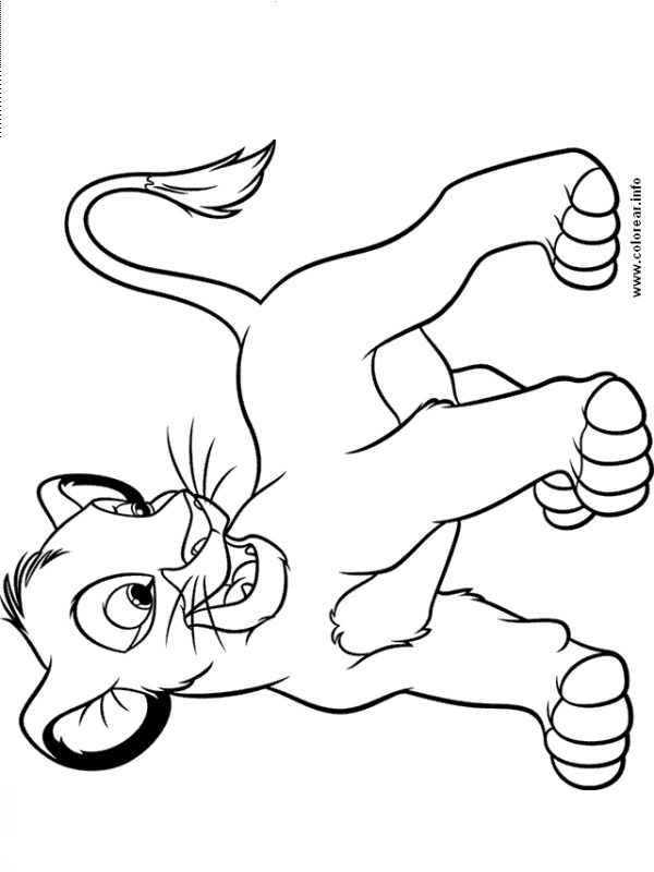 Dibujo de cachorros león para Colorear