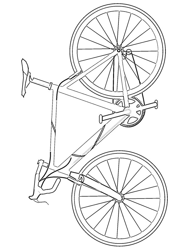 Dibujo de Bicicleta ciclista para Colorear